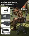 Vevor Hunting Chair 360   Swivel Silent Folding Blind Chair Adjustable Legs