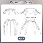  4pcs 4 Styles Rhinestone Wine Bottle Decoration Jewel Tassel Wine Bottle Veil 