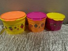 New Tupperware Beautiful Hearts Of Mexico Theme Stacking Canister Set Of 3