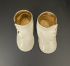Vintage Ceramic Baby Shoes Booties Planters White Unmarked Nursery Shower Decor