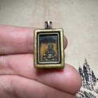 Ancient Chinese Tibetan Buddhism Copper Yellow Jambhala Gawu Box Pendant