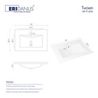 Eridanus 24  25  30  31  36  37  Bathroom Sink Vitreous China Vanity-top Basin