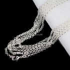 Wholesale Lots Hot Sale 10pcs 2mm 925 Silver Plated Rolo Chain Necklace 16 -30 