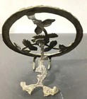 Antique Decor Brass Or Bronze Rose Floral Stand Easel Holder 8  D Rare