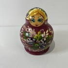 Vtg Russian Nesting Dolls Matryoshka Nesting Dolls 7 Piece Set Wooden Collector