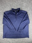 Nike Golf Men   s 1 4 Zip Dri-fit Therma Pullover Long Sleeve Navy Activewear Sz L