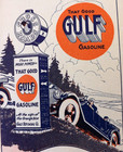 Vintage 1920s Blazed Trails Gulf Oil Road Map Pennsylvania Gas   Oil
