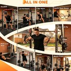 Smith Machine Squat Rack Power Cage With Lat Pulldown System Home Gym 2000lbs