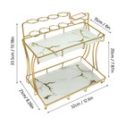Bathroom Organizer Rack Countertop W  Toothbrush Holders Bathroom Vanity Shelf