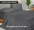 Queen Flat Sheet  Ultra Soft 1800 Microfiber  Wrinkle Free  Stain Resistant