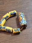Rare Peacock Composite Millefiori Set Trade Beads Venetian Glass Bead