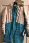 Columbia Buga Iii Snowsuit Youth Sz Xl Hooded Omni Tech Teal Green Ivory  Nwt