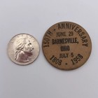 Vintage Barnesville Ohio 150th Anniversary Wooden Nickel Souvenir 1808 To 1958
