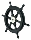 Black Wooden Ship Wheel 18 Inch Wall Nautical Vintage Collectible Handmade Decor