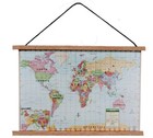 Hanging Map Banner - Dollhouse Miniature 1 12 Scale - Fast Us Shipper