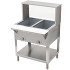 Kratos 28w-191 Stationary Two Pan Open Well Electric Steam Table With