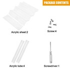 2 Sets 4 Tier 9    Acrylic Riser Display Shelf Clear Risers For Display clear Perf