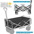 Camping Cart Liner Foldable Wagon Cloth Pocket beach Large Black