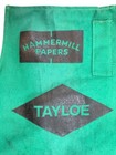 Vtg Green Work Apron Hammermill Papers Tayloe Tulsa Oklahoma