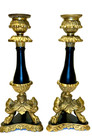 Antique French Empire Candelabra Ormolu Patinated Bronze Four Arm 21    Two 10 