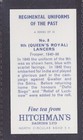 9th  queen s Royal  Lancers - Trooper - 50   Year Old Uk Trade Card   8