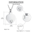 Birthstones Urn Necklace For Human   Pet Ashes Heart Memorial Cremation Jewelry