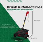Artificial Turf Lawn Brush Sweeper brush collect Pro  cleaning revitalising Turf