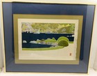 Toshi Yoshida Woodblock Painting Tenryuji Garden Picture White Garden