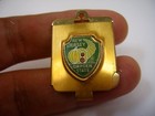 Vintage New Jersey Garden State Souvenir Keychain Fob Charm Gold Tone Metal