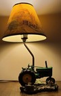 John Deere - Resin Tractor Table desk Lamp  With Original Shade  Vintage 1999 