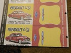 1951 Chevy Matchbook Cover Uncut Sheet Dealer Giveaway Promo Only One Anywhere
