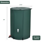 100 Gallon Rain Barrel Water Collector Collapsible Tank W  Spigot Filter