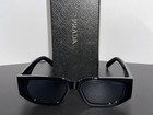 Prada Sunglasses 8297 Shiny Black   Black Lenses  Big 142 Mm Frame Width  Italy