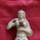 Vintage Porcelain Half Lady Doll Pin Cushion Topper - Japan  3 1 2   