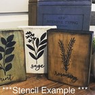 Herb Garden Stencil Set - Basil Mint Thyme Plant Labels 10 Mil Mylar Template