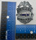 Vintage Obsolete 1950s Employee Metal Id Badge Blue Line Bus Driver