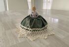  vintage Victorian Porcelain Blonde Woman Lady Half Doll Pin Cushion Arms Out 