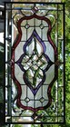 Stained Glass Transom Window Hanging Panel  29 1 4 X 15 1 2  Incl Hooks