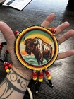 Native American Beadwork Buffalo Native Beaded Medallion Pow Wow Regalia