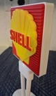 Shell Gas Station Mini Sign Display Diorama- Mt Olive il Rt 66 Double-sided 7 