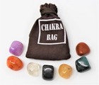 7 Chakra Tumbled Stones  Instructions   Carry Pouch  crystal Healing Stone Set 