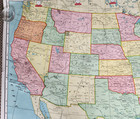 Vintage Large 1950 s United States National Geographic Wall Map  34  X 48 