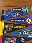19- Mlb Lot Of 19- Mini Logo Baseball Pennants Rico 9  X 4 
