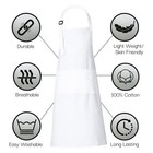  100  Cotton Cooking Apron With 3 Pockets Kitchen Chef Bbq Adjustable 2 White