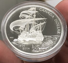 2004 Canada  1 25 175g  999 Silver Proof 400th Anniversary French Settlement Ogp