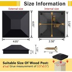 4x4 Post Caps Black actual 3 5  X 3 5   6 12 24 Pack Fence Post Caps With Screws