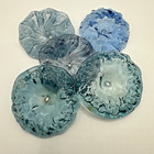 Lot Of 20 Antique Mix Color Hand-blown Rosettes Crystal Chandelier Lamp Parts 2 