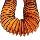 Rubber Cal 6 In  D X 25 Ft  Air Ventilator Orange Coil Flexible Ducting Orange