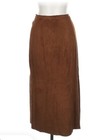 Vintage Ralph Lauren Country Brown Leather Size 10 Wrap Skirt Southwestern Tassl