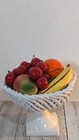 Beautiful Vintage Italian Reticulated Porcelain Compote Fruit Centerpiece 7 